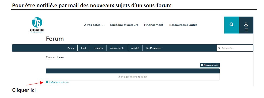 Abonnement sujet forum